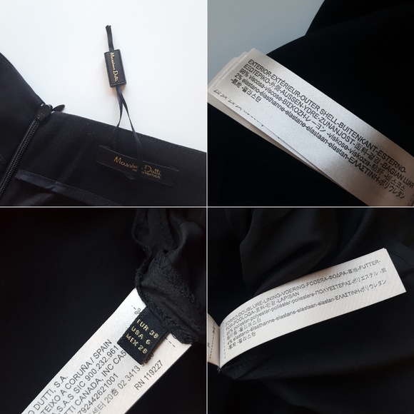 Massimo Dutti Pencil Midi Skirt, black - Picture 8 of 9